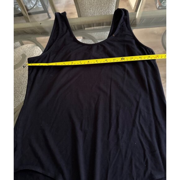 Black Scoop Neck Womens Tank Bodysuit By Gibsonlook Size L - Picture 6 of 7